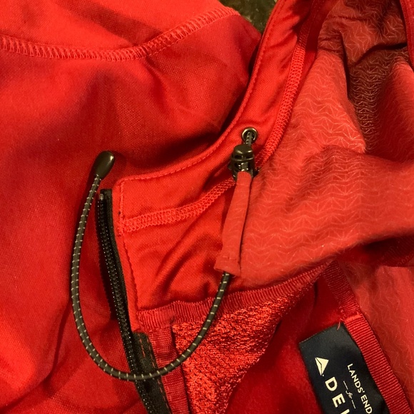 Delta Airlines Lands End Full Zip Hoodie Sweatshirt Size L Ramp w/4zipper pocket - Picture 8 of 12